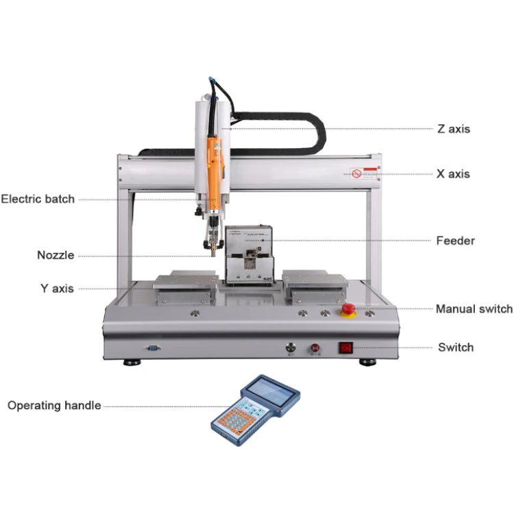 Auto Screw Fixed Mobile Phone Desktop Automatic Screw Lock Machine Fixing with Double Sys Screw Tighten Machine