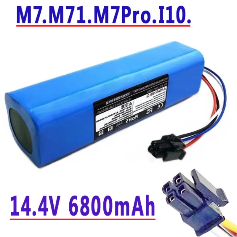 14.4V 100% New Original Accessories 18650 Rechargeable Lithium Battery Pack for Midea Sweeping Robot M7 M71 I10 M7Pro 4S2P