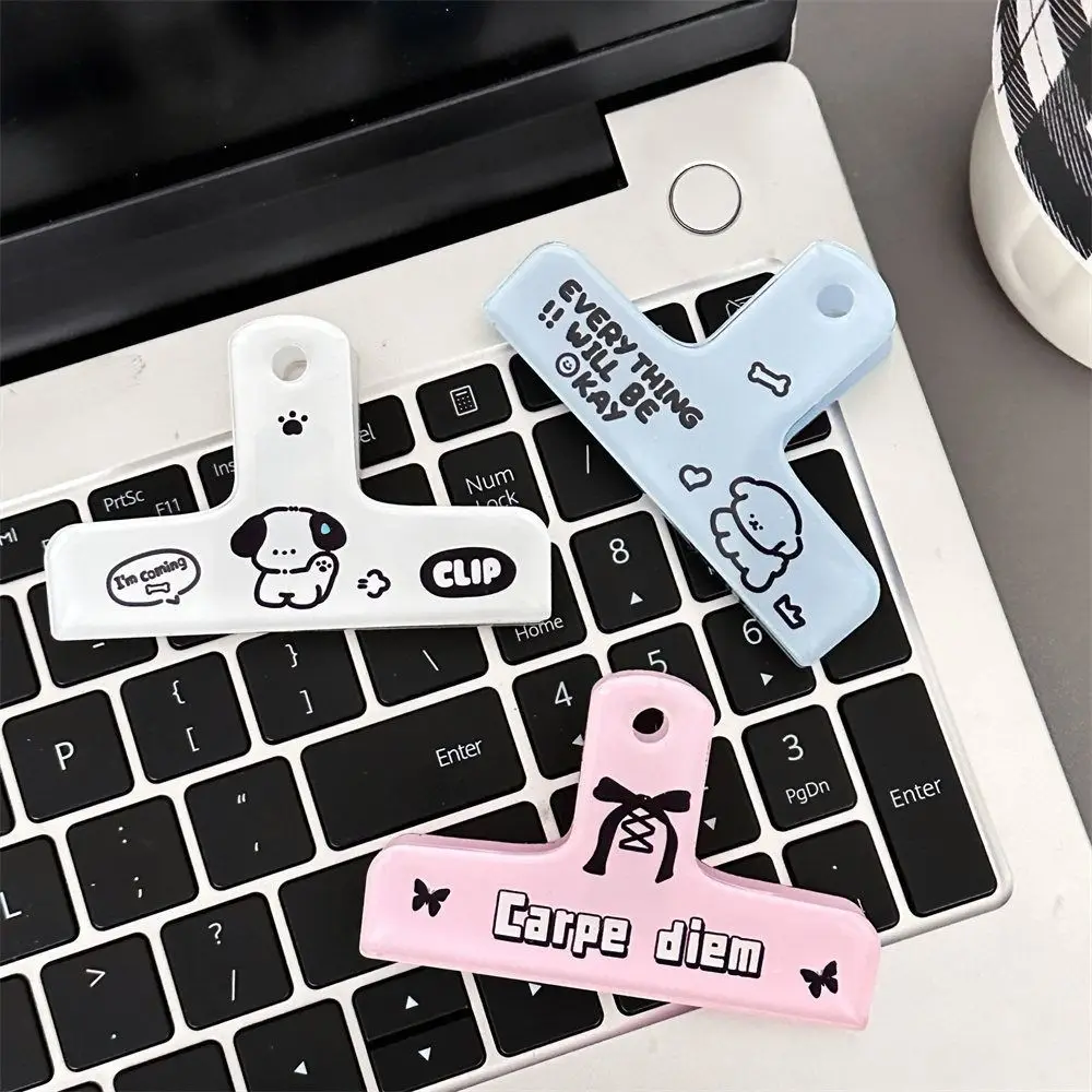 Office Accessories Cute Long Tail Clip Simple Acrylic Binder Clip Multi Functional Minimalist File Ticket Clip Photos