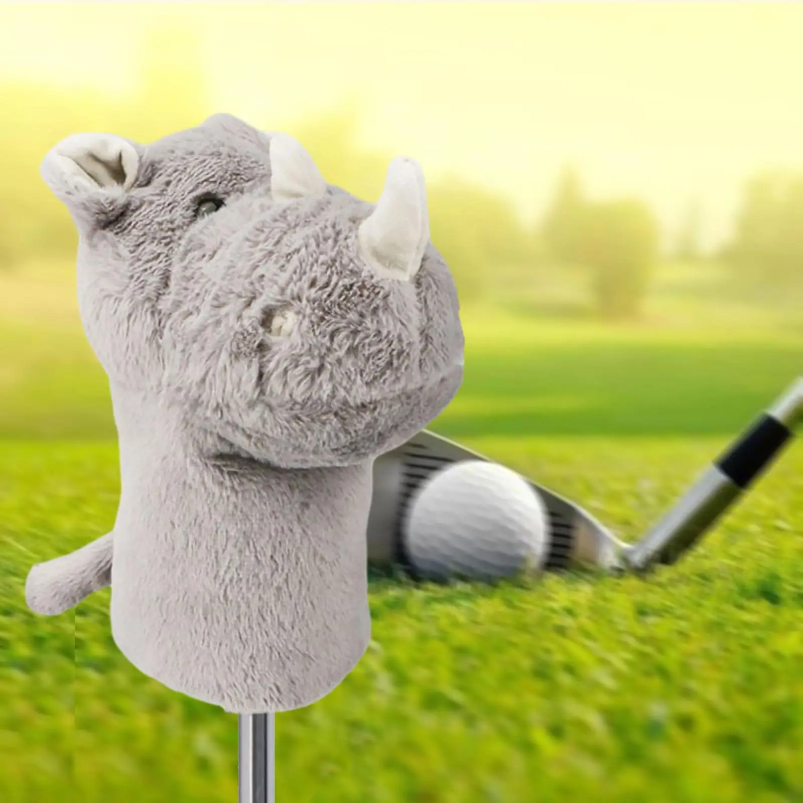 Golf Club Head Cover for Driver Cute Rhino Club Giveaway Golf Club Headcover