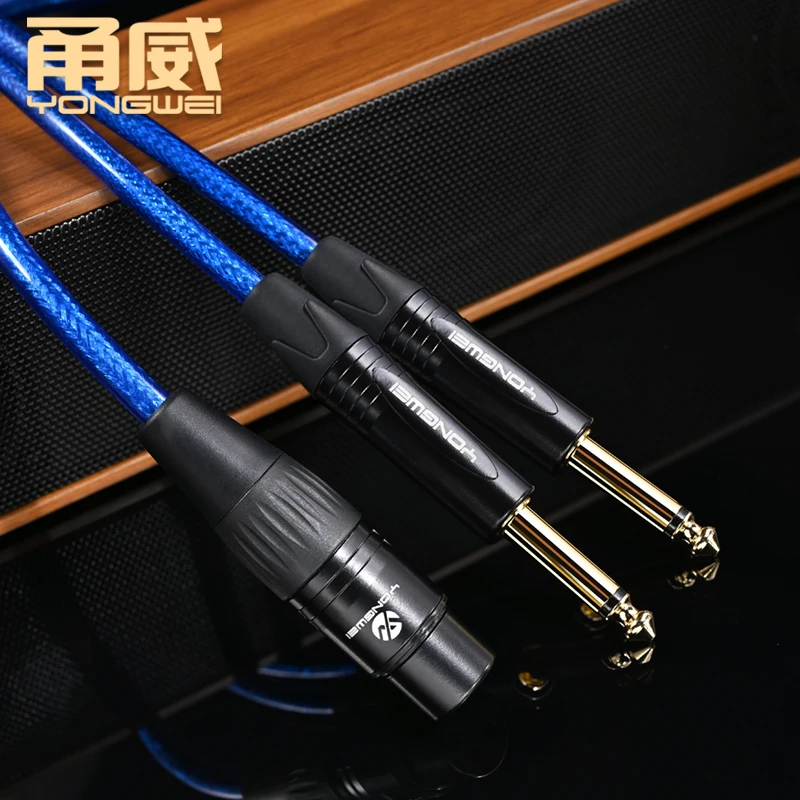 YONGWEI AUX Microphone 6.5 to XLR Female Audio Cable For Microphone Mixer Sound Card Speaker Mic Mixer 6.5 Jack to Male XLR Cord