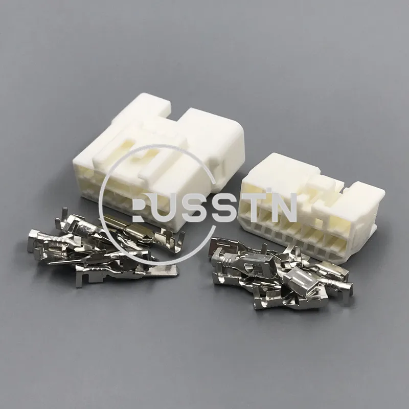 1 Set 8 Hole 4.8 Series White Car Adapter Auto Male Female Docking Unsealed Wiring Harness Socket AC Assembly 175978-1 175979-1