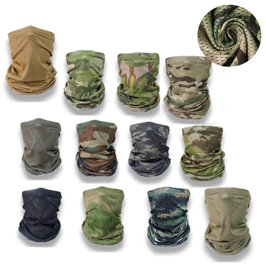 Protection Tactical Hunting Men's Neck Lightweight Outdoor Cycling Hiking Sun Protection Mask Cloth Scarf