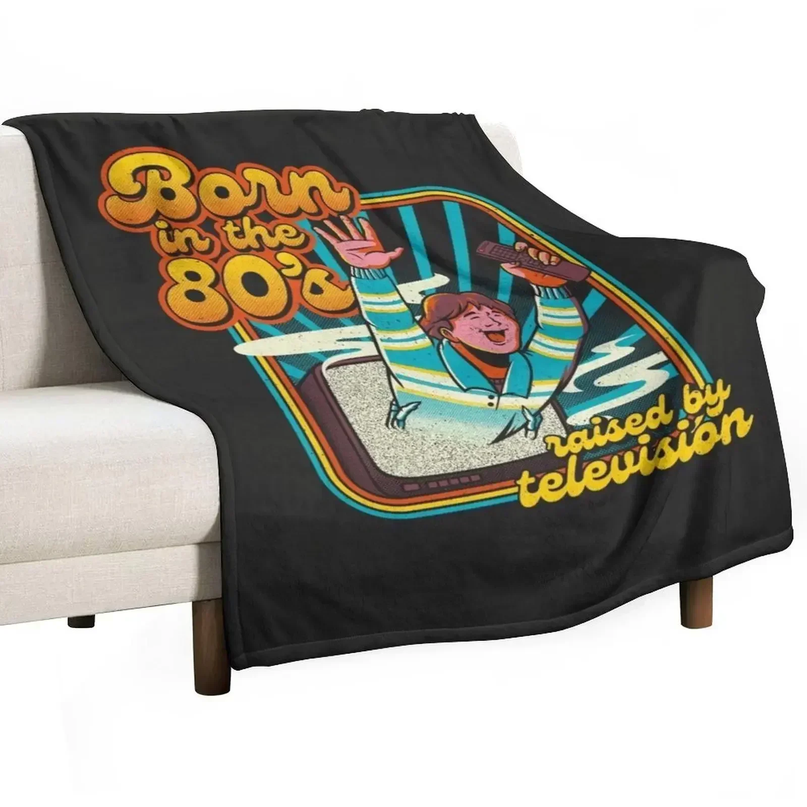 Born In The Eighties by Tobe Fonseca Throw Blanket Furrys anime Thin manga Vintage Plaid on the sofa Blankets