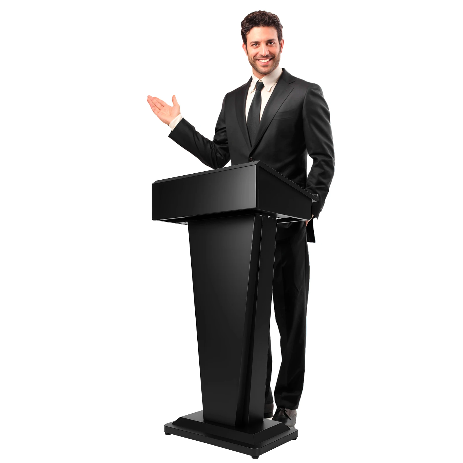 Podio Profesional Multiusos de Metal, Atril Escolar, Mostrador de Recepción de Gran Capacidad para Oficina, Mostrador de Información para Compras