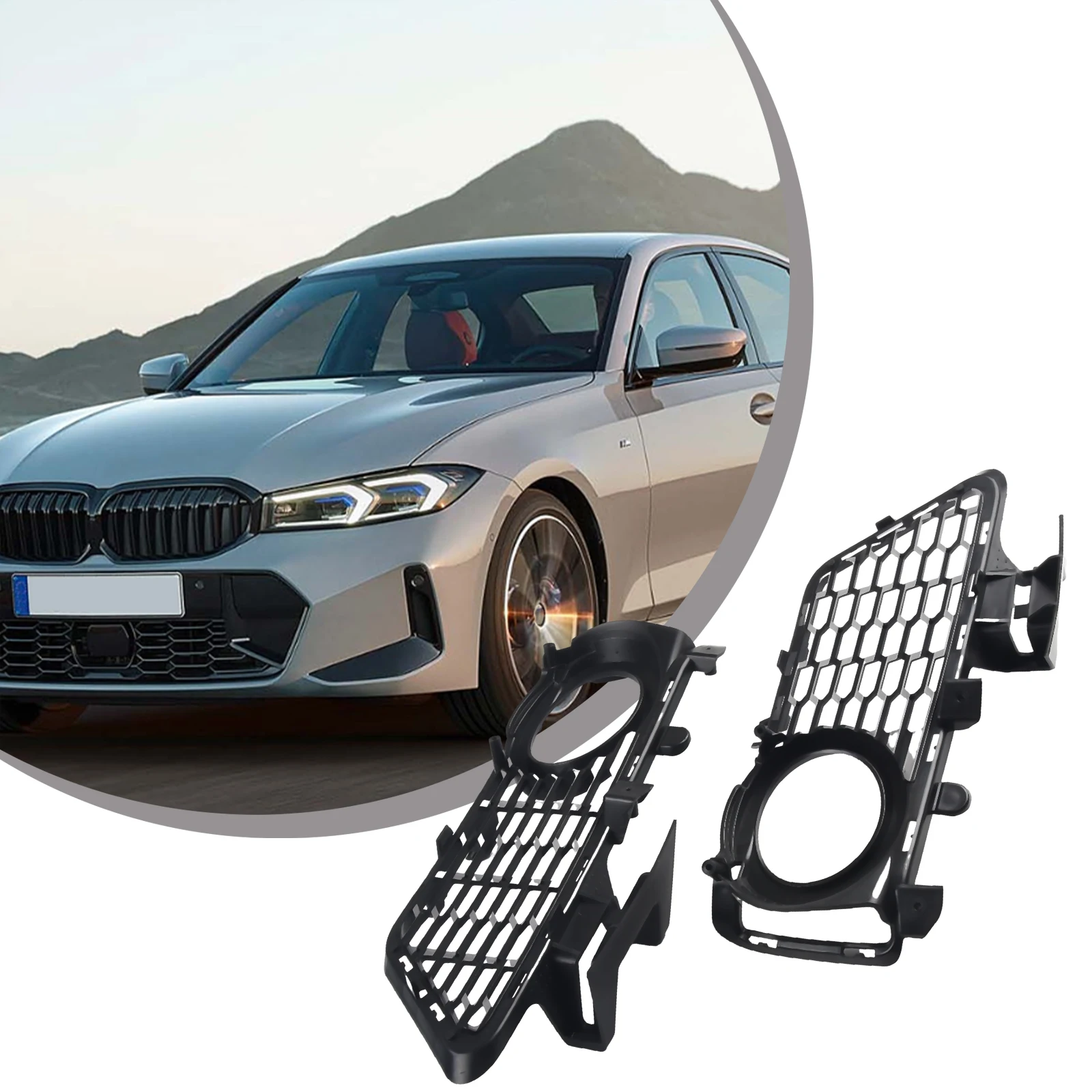 

Replacement Pair Front Bumper Fog Light Grills For For For For BMW 3 Series F30 F31 F35 M Package 2012 and Up 51118054155