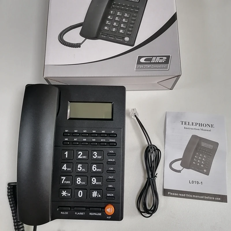 Good quality KX-L019 Telefone Landline Phone Caller ID Corded Telephone Desktop Telephone for Home Office Hotel Restaurant