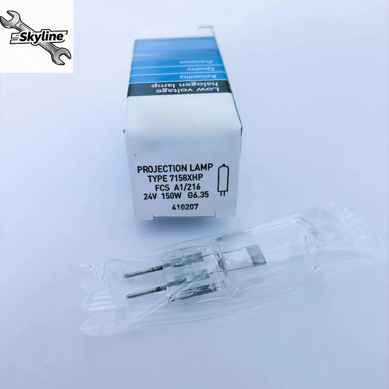 24V 150W Halogen Replacement Bulb 7158XHP, Compatible with Surgical Shadowless Lamp / Microscope / Projector, FCS 410207