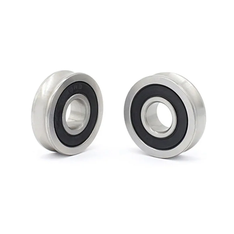 Non-standard bearing 6000RS outer ring concave U-shaped deep groove ball bearing equipment guide wheel 10 * 28 * 8mm