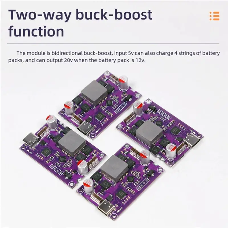 L77A 120W Two-Way Pd Fast Charging Module 4S Charging Treasure Module Circuit Board High Power Pd Fast Charging Boost/Buck