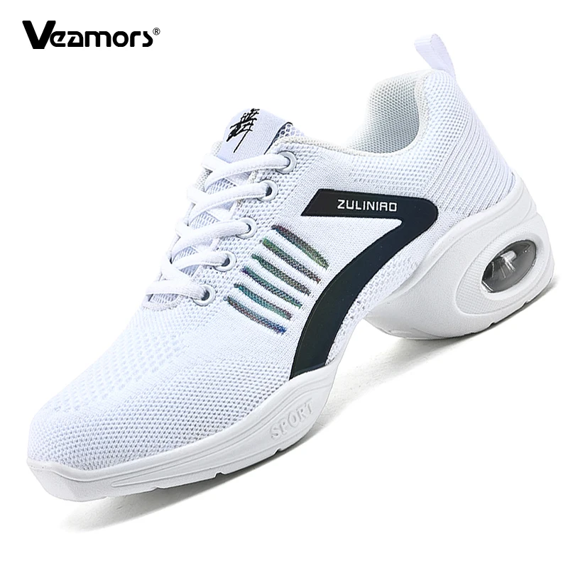 

Ladies' Jazz Shoes Breathable Mesh Women's Dancing Shoes Elastic Lightweight Dance Footwear Comfortable Casual Sports Shoes