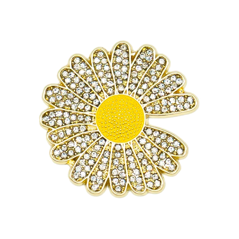 1PCS Metall Schuh Charms Gänseblümchen Sonnenblumen Tulpen Schuhe Zubehör Mädchen Favor Schmetterling Honigbiene Luxus Sandalen Pins Geschenke – Detail 12
