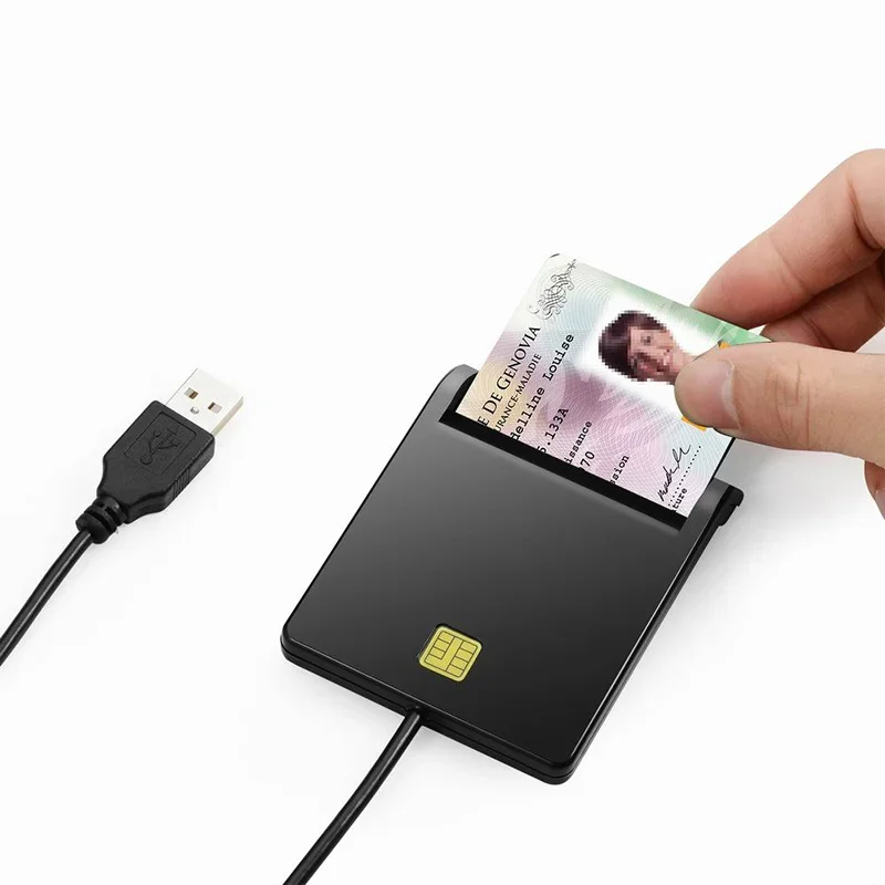Per lettore di schede EMV IC/ID di carte bancarie lettore di Smart Card USB alto per Windows 7 8 10 Linux OS USB-CCID ISO 7816