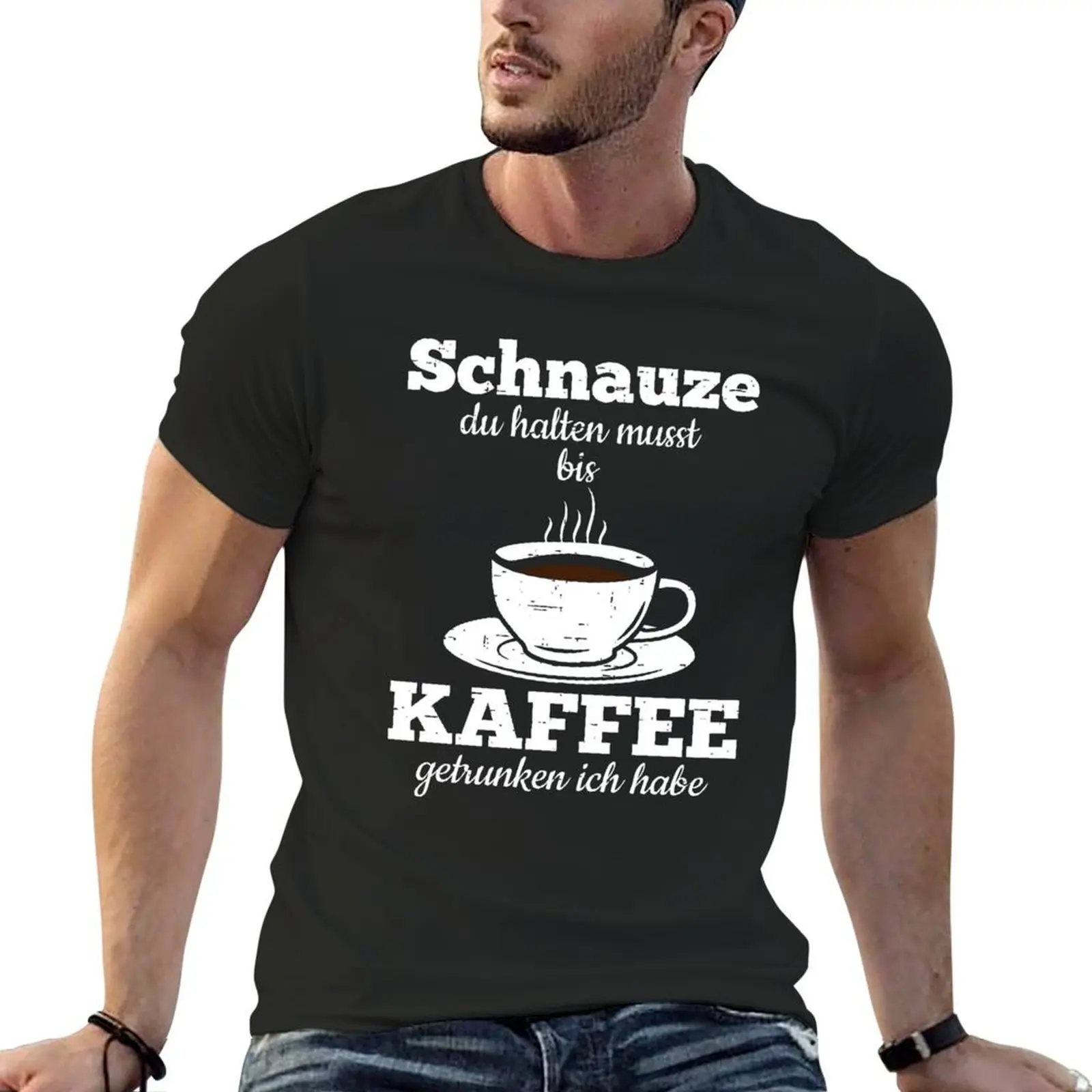 Morning grouch Coffee drinker with a coffee addiction T-Shirt tees anime clothes t shirt men