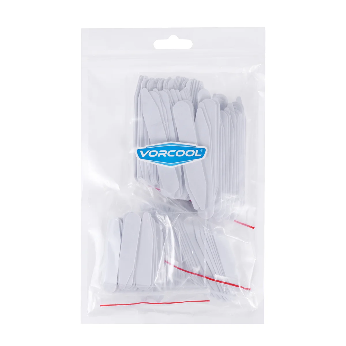 VORCOOL 200pcs Plastic White Shirts Collar Stays Bones Stiffeners Sizes White collar stay Plastic collar stay