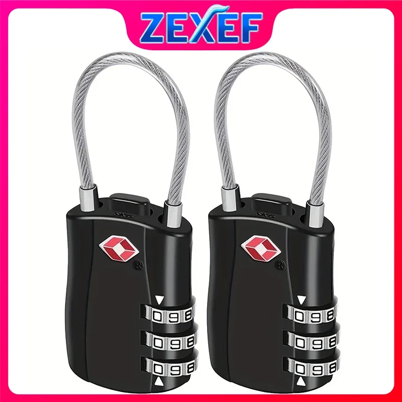 

ZEXEF TSA Lock for Luggage Backpack Padlock Bike Combination Alloy Body Bag Travel Gym Suit Lockers Door 1/2 padlock with codes