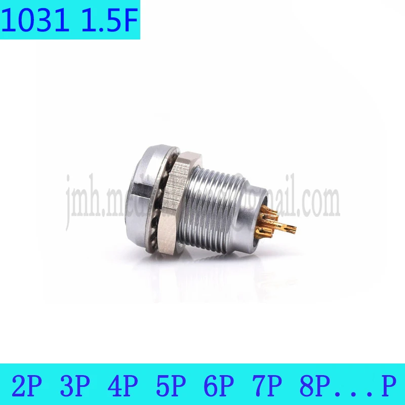 

Compatible Fischer 1031 M14 1.5F 10 12 19 Pin With Two Nuts All Inside And Outside The Chassis Can Fixed Socket Metal Connector