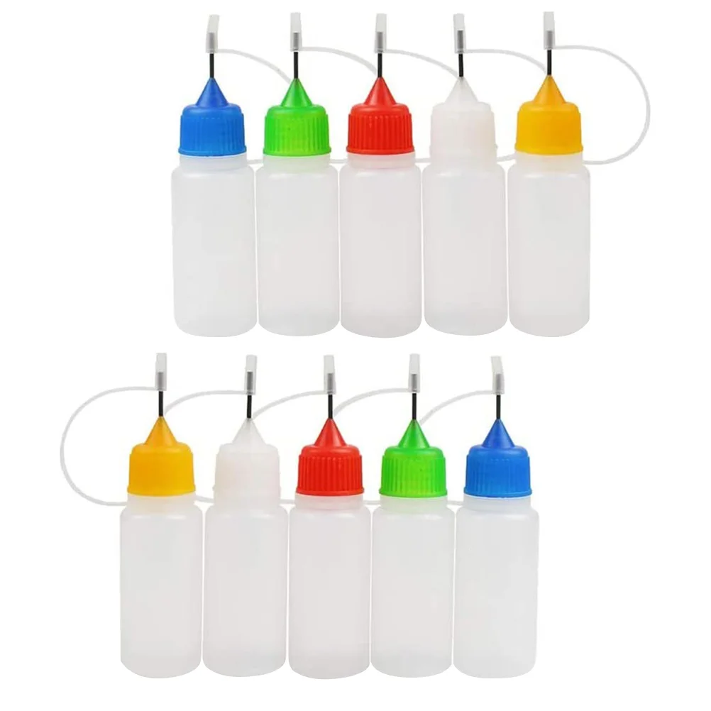 

10 Pcs Squeeze Bottles Needle Tip Liquid Dispenser Precision Multifunctional Glue