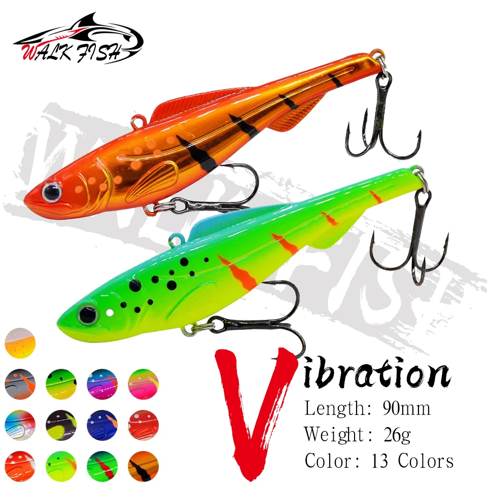 WALK FISH New 9cm/26g 1Pcs Winter Ice Fishing Lure Long-range Full-swimming Layer Hard Bait Bionic Lure Fishing Gear Metal Hook