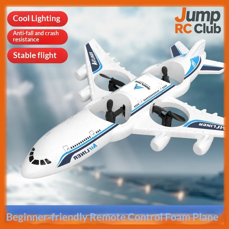 Avión de pasajeros RC Quadcopter Drone Mini avión de espuma con mantenimiento de altitud juguete volador antichoque para niños regalo al aire libre