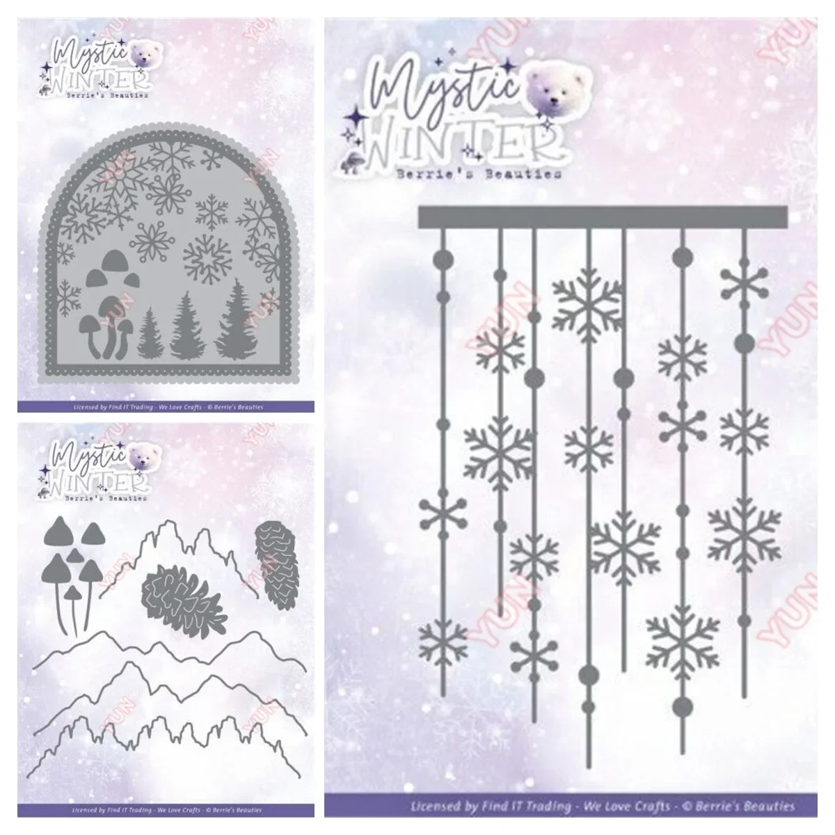 

Mystic Snow Window Landscape Cutting Dies DIY 2024 New Christmas Greeting Cards Gift Metal Cutting Dies Stamp Scrapbooking Diary