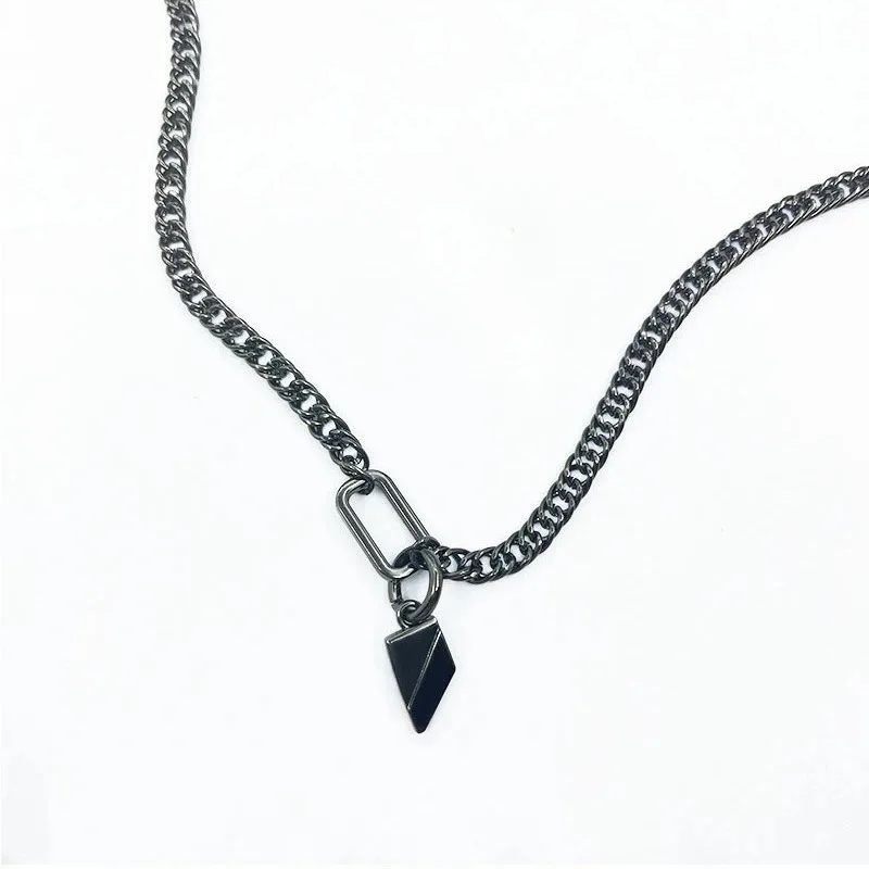 Game Love And Deepspace Pendant Necklace Cosplay Rafayel Unisex Metal Leaf Necklace Punk Sports Chain Jewelry Accessories Gift