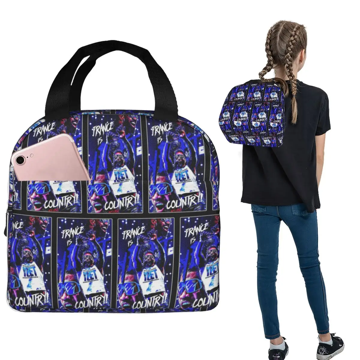 Jey Uso Yeet Art Insulated Lunch Bag for Women Kids Portable Food Boxes Thermal Lunch Box Tote