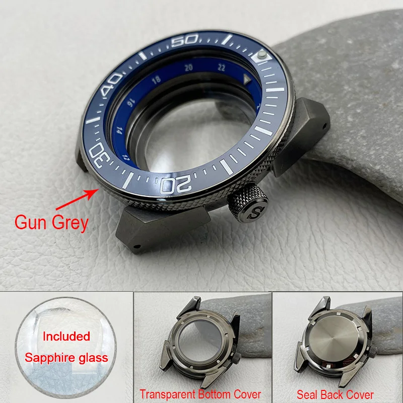 

44-мм пистолет-серый корпус NH35 Samurai SRPE Корпус для часов с циферблатом 28,5 мм Подходит для NH35 NH36 4R 7S Корпус для часов с автоматическим механизмом по индивидуальному заказу