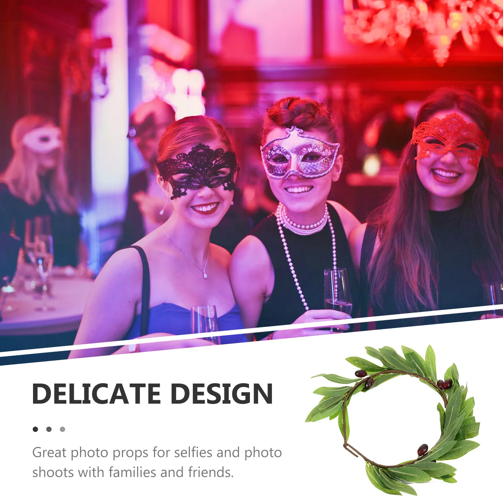 

Повязка на голову с оливковыми листьями премиум-класса, 1 шт., удобный аксессуар для волос для женщин, реквизит для фотосессий на фестивали, свадебный головной убор