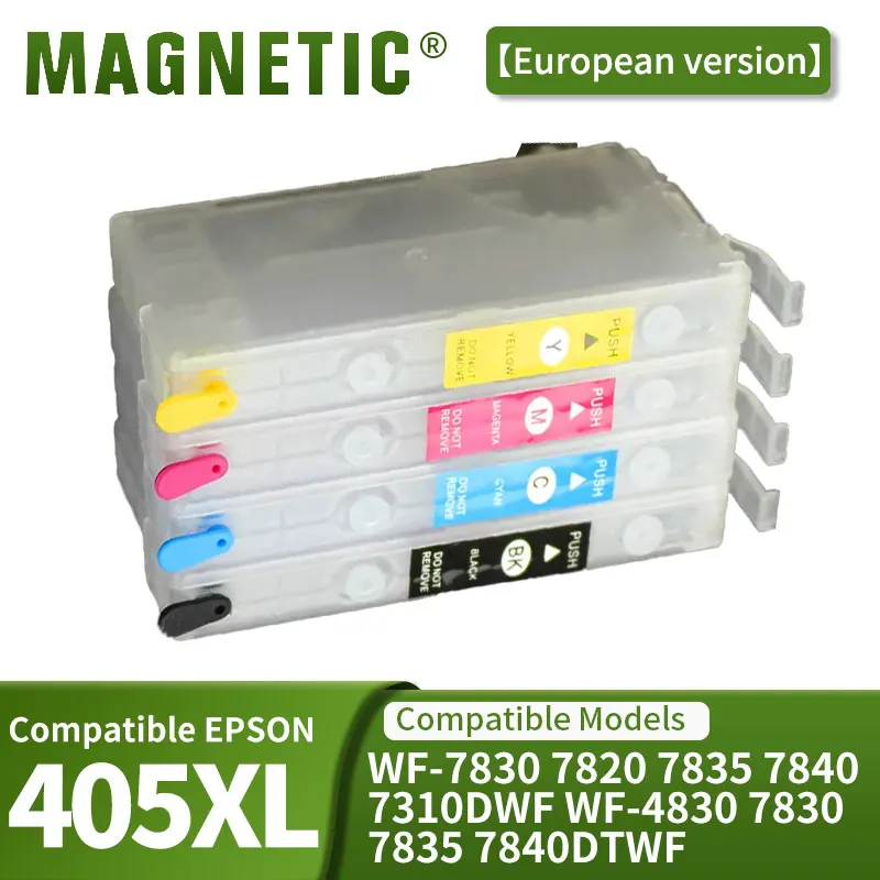 T405XL ยุโรป405 405XL ตลับหมึกเติมได้สำหรับ Epson Pro WF-3820 3825 4820 4825 7835ตลับหมึกของเครื่องพิมพ์7840DWF