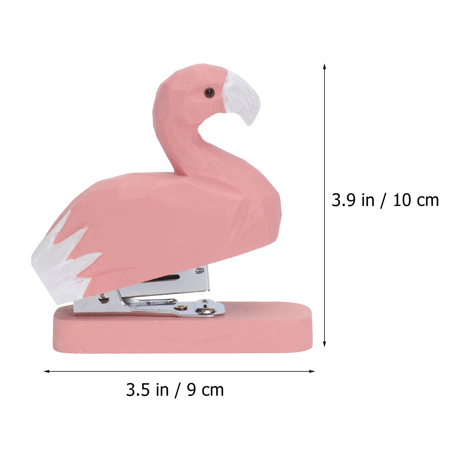 Mini Flamingo Shape Portable Stapler Wooden Creative Book Sewer Manual Stapling Machine For School Office Home Student