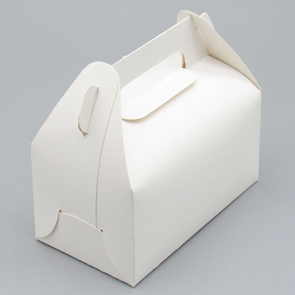 

10 pcs Cake Box Portable Bread Toast Dessert Packaging Baking Food Container Paper Box For Sandwiches Handheld Cake Boxes