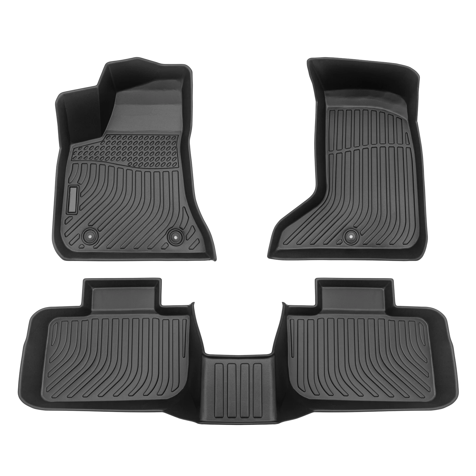 3Pcs/Set 3D TPE Rubber Car Floor Mats For Chrysler 300-AWD 2011-2023 & Dodge Charger 2011-2022