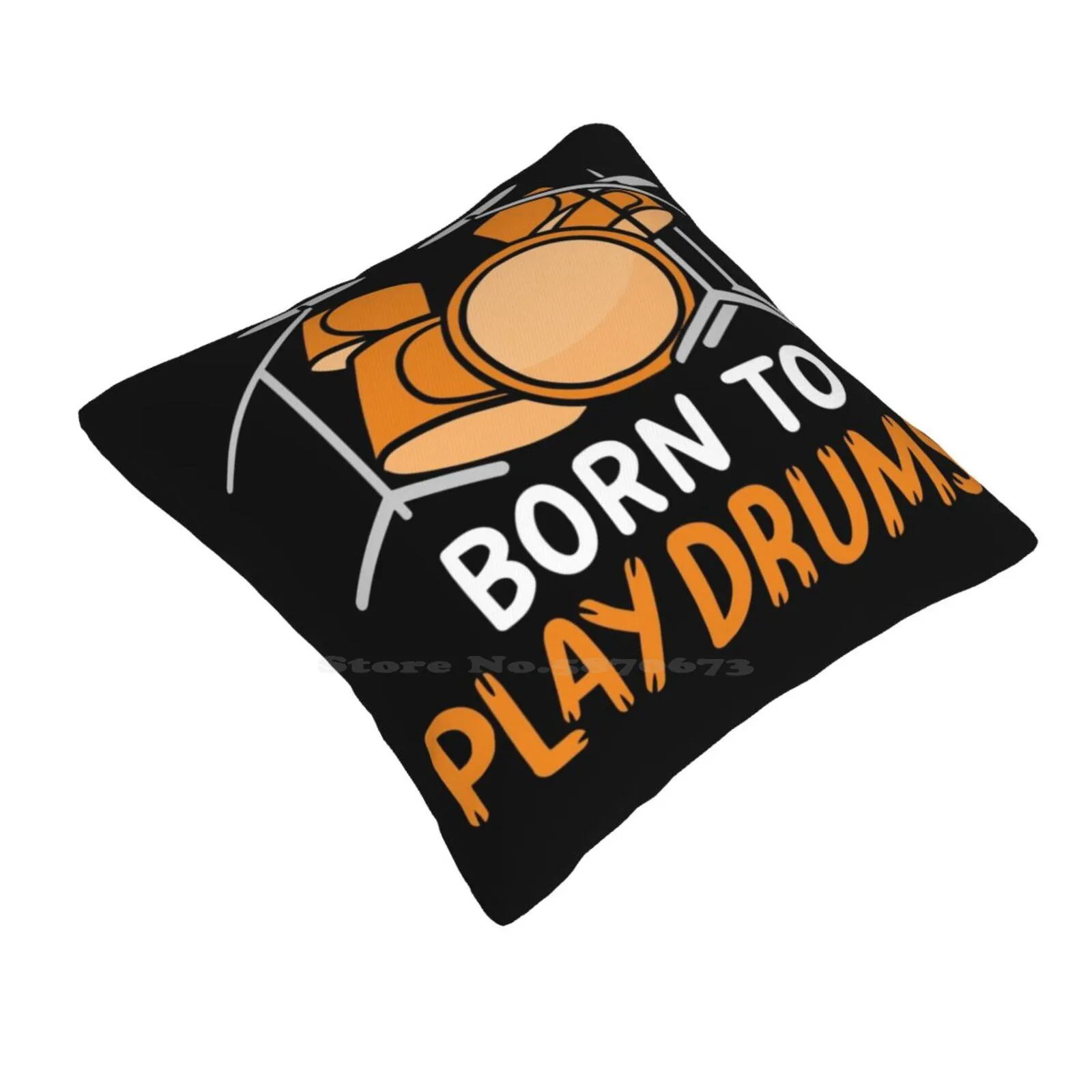 Born To Play Drums | Drum Player Percussionist Fashion Sofa Throw Pillow Cover Pillowcase Funny Drummer Drum Set Drumming