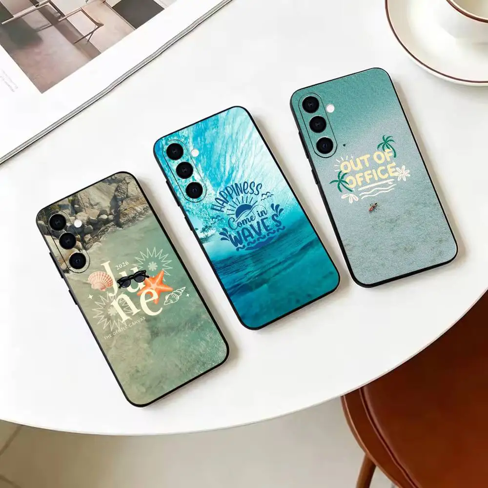 Hot summer-r Phone Case For Samsung Galaxy A73, A72,A70,A53,A52,A51,Soft Silicone Black Cover