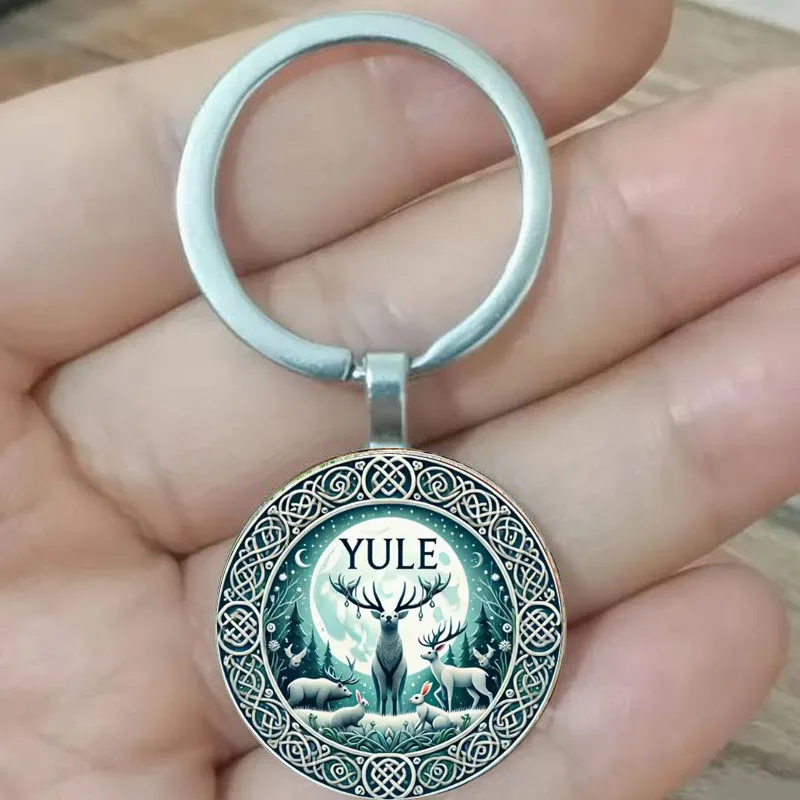 

Christmas keychain in rural style is perfect for parties