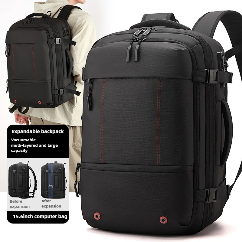Tas Ransel Kompresi Vakum 35L yang Dapat Diperluas, Tas Laptop untuk Perjalanan dan Hiking dengan Penutup Tahan Air, Tas Ransel Ringan untuk Aktivitas Luar Ruangan
