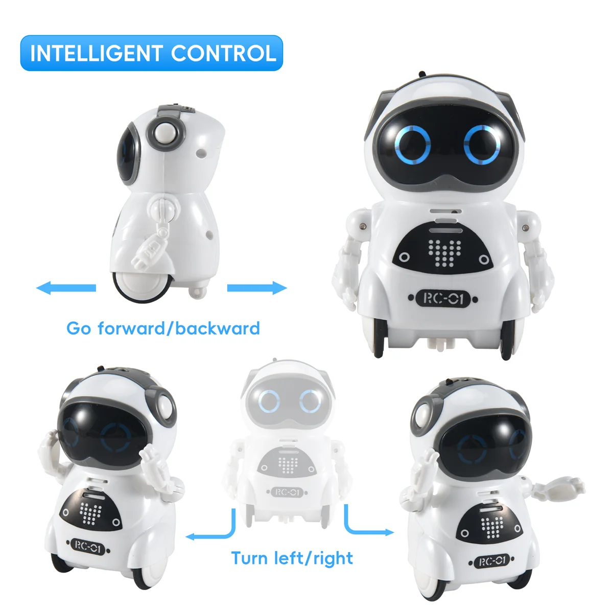 Mini RC Pocket Robot for Kids with Interactive Dialogue Conversation, Voice Recognition, Chat Record, Singing& Dancing