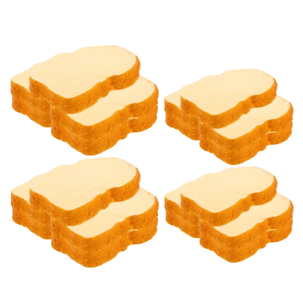 

20Pcs Realistic Fake Food Bread Slices Faux Toast for Dioramas Themed Parties and Imaginative Content Creation