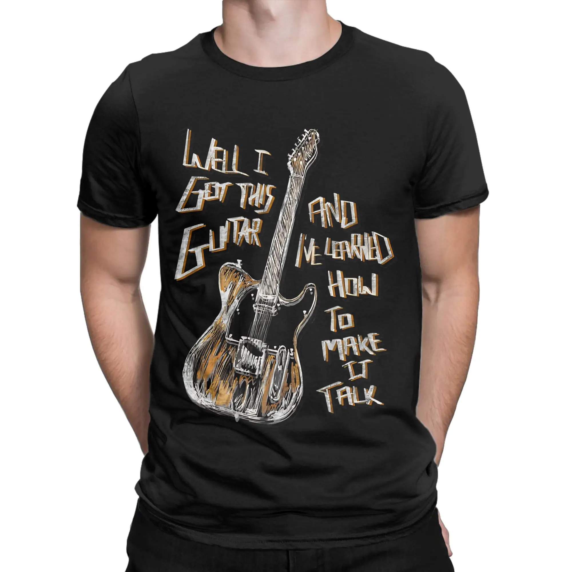 Thunder Road Bruce Rock Music  T-Shirts for Men Springsteen Amazing 100% Cotton Tees Crewneck Short Sleeve T Shirt Classic Tops