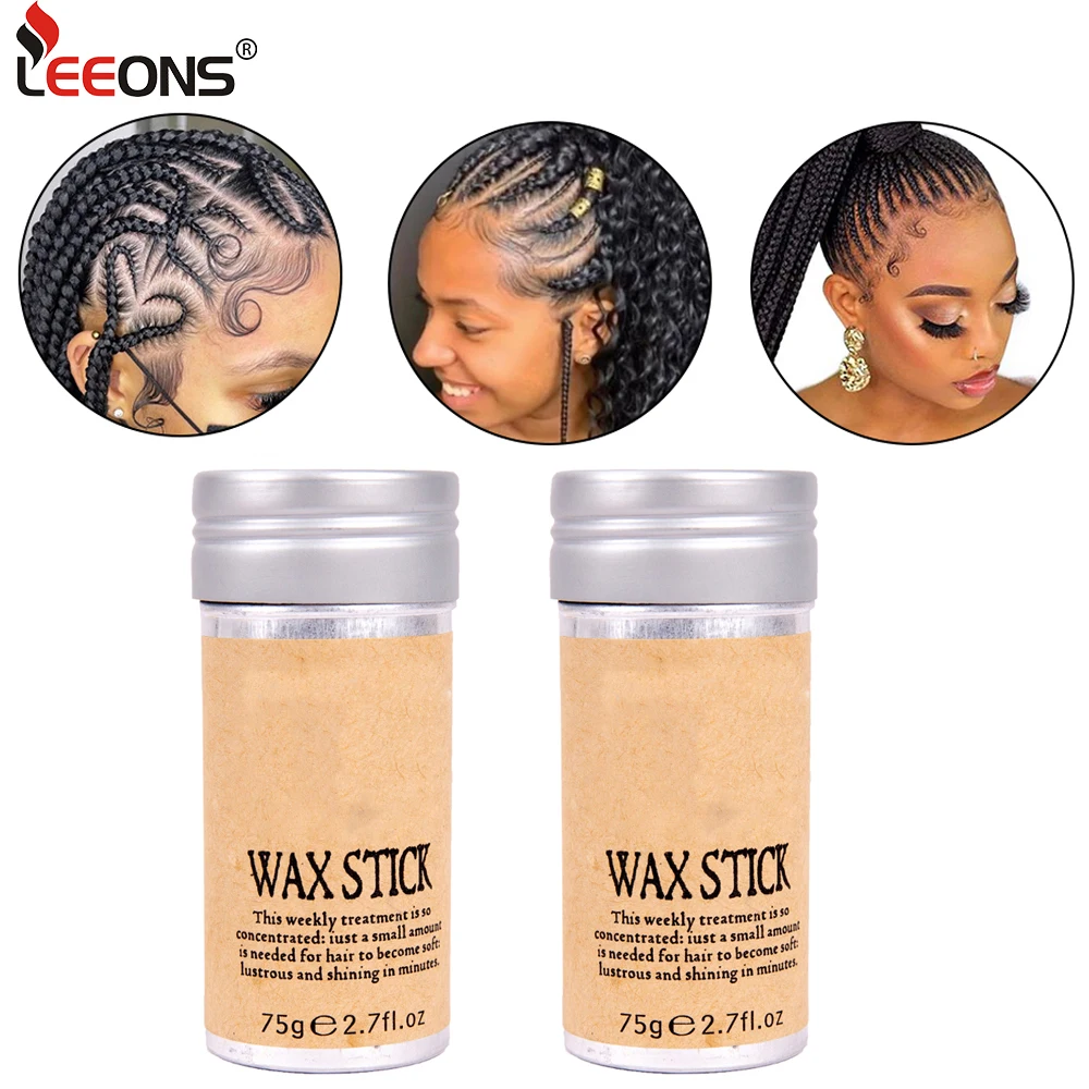 

Leeons Non-Greasy Styling Wax Stick For Hair Edge Control Hair Wax Stick Flyaways Hair Stick Hair Finishing Slick Wax Stick