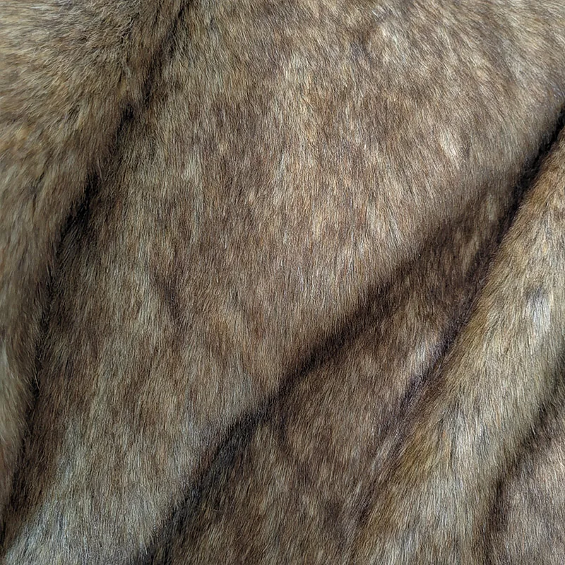 Good Imitation Fox Faux Fur Fabric Hair 2cm Long Brown Tricolor Pointed Plush Fabric Sewing DIY Fur Collar Coat/Accessories