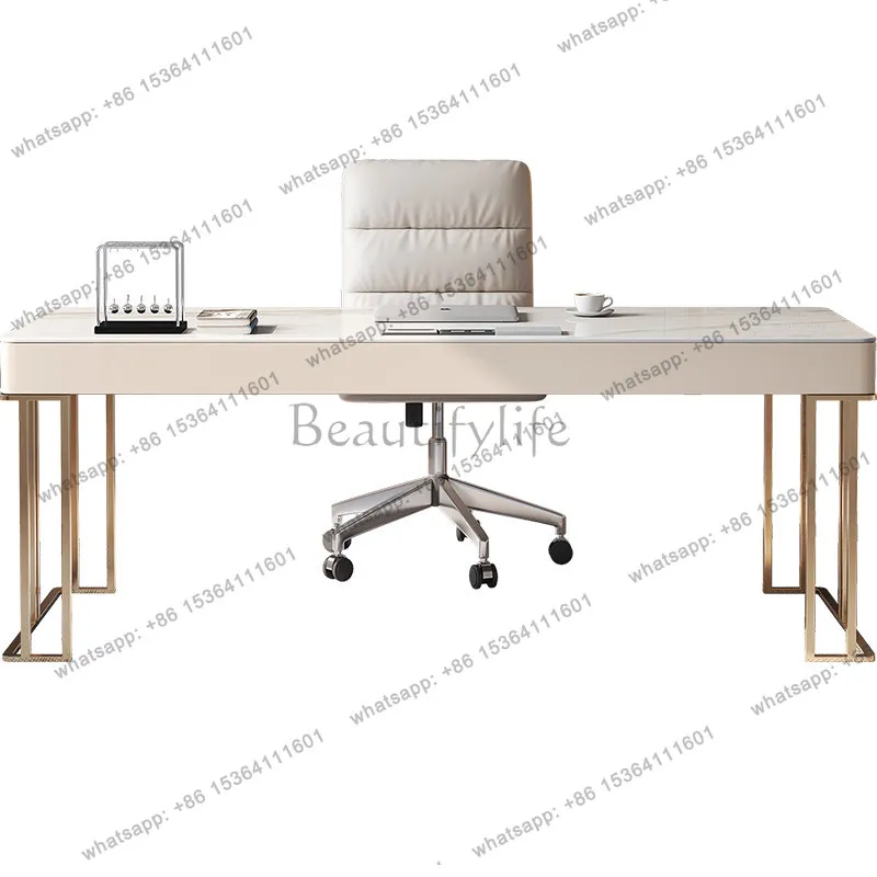 Slate desk modern light luxury small apartment office home integration