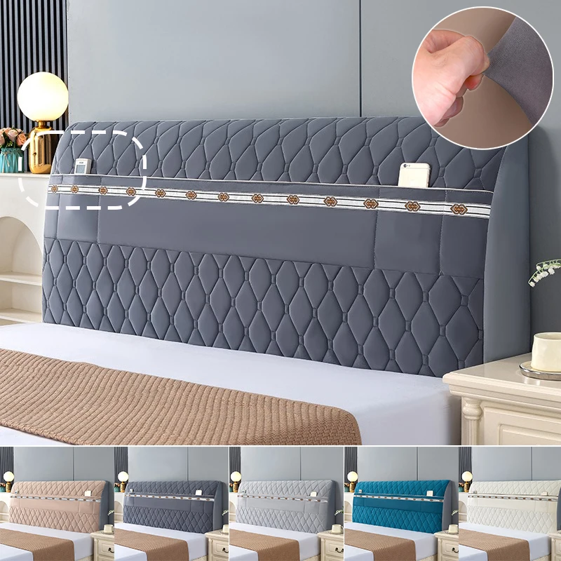 

2026 Newest Solid ColorAll-inclusive Thicken Headboard Cover Super Soft Smooth Quilted Head Cover, Can Be Washed and Machine