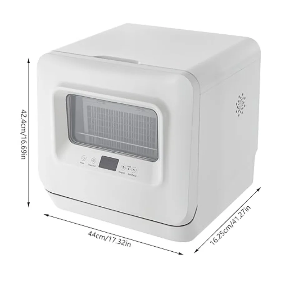 غسالة أطباق كونترتوب 120 فولت محمولة 360 درجة نوع رش تلقائي مع تجفيف تبريد الهواء 785 وات لمساحات المطبخ المدمجة 3 في 1 Mini