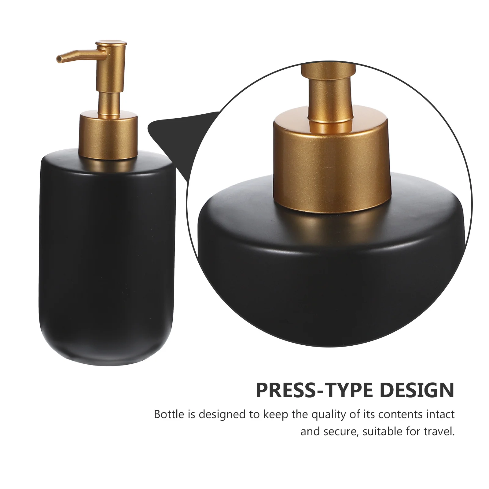 

Ceramic Soap Dispenser Pump Bottle Refillable Household Bathroom Kitchen Liquid Hand Lotion Pump Bottle Travel Portable