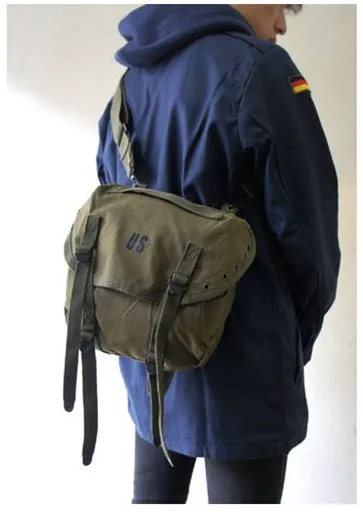

MILTEC Replica Vietnam War M96 Canvas Bag Crossbody Motorcycle Bag Le Feng Bag Outdoor Cam Travel Gear ex