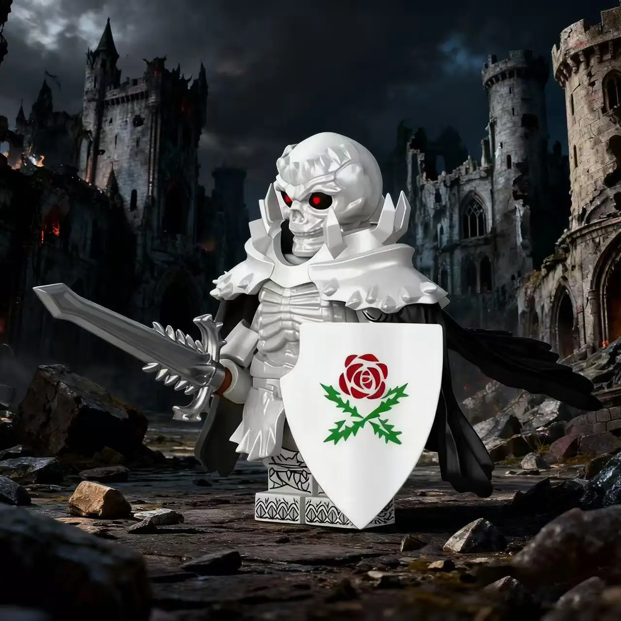 Medieval Skeleton Knight Skeleton Horse Compatible Bricks Berserk Guts Puzzle Action Figures Model Building Blocks Doll Toy Gift - Image 4