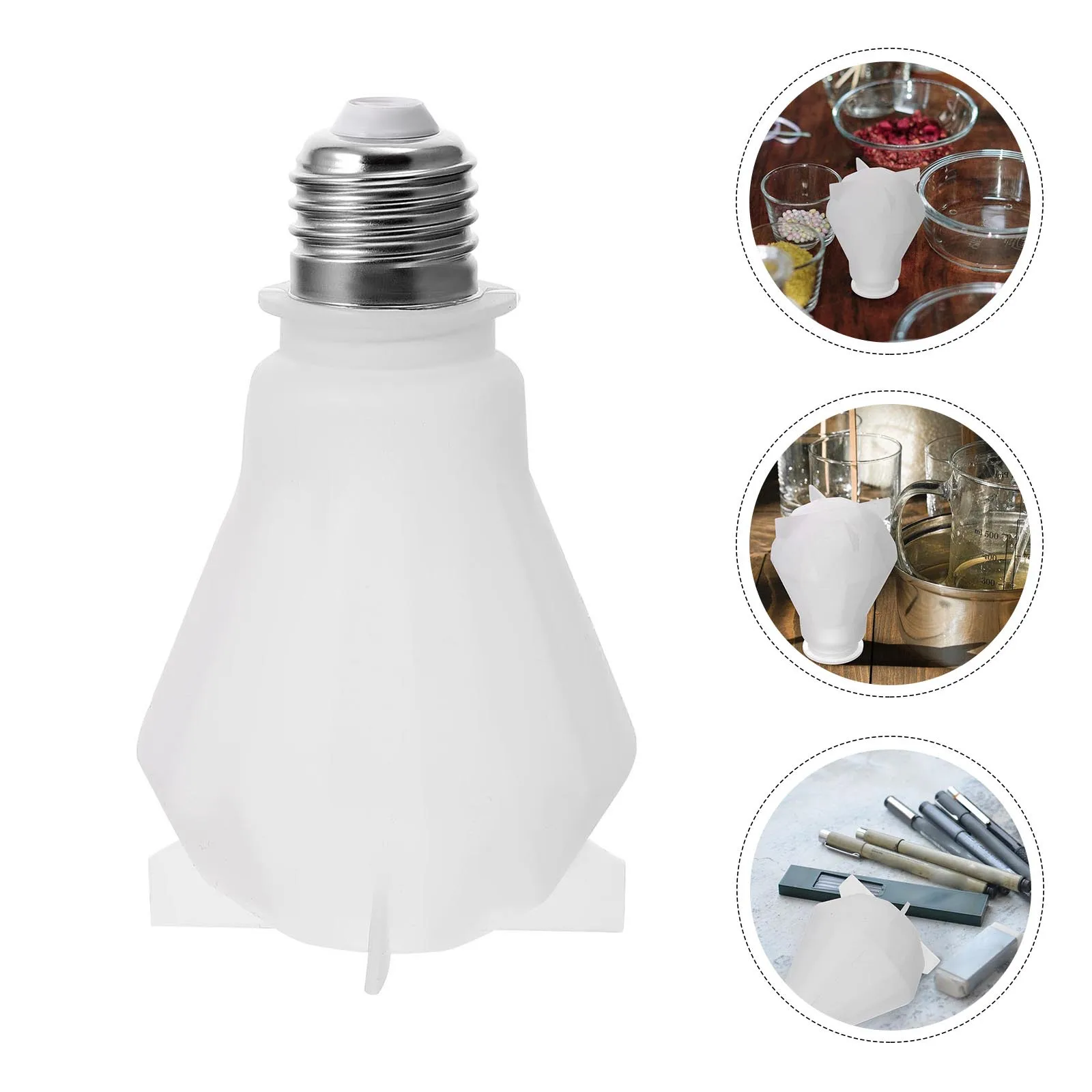 1Set Premium Light Bulb Casting Mold Simple Design Safe Odorless DIY Crafts Making Supplies Light Bulb Making Mold
