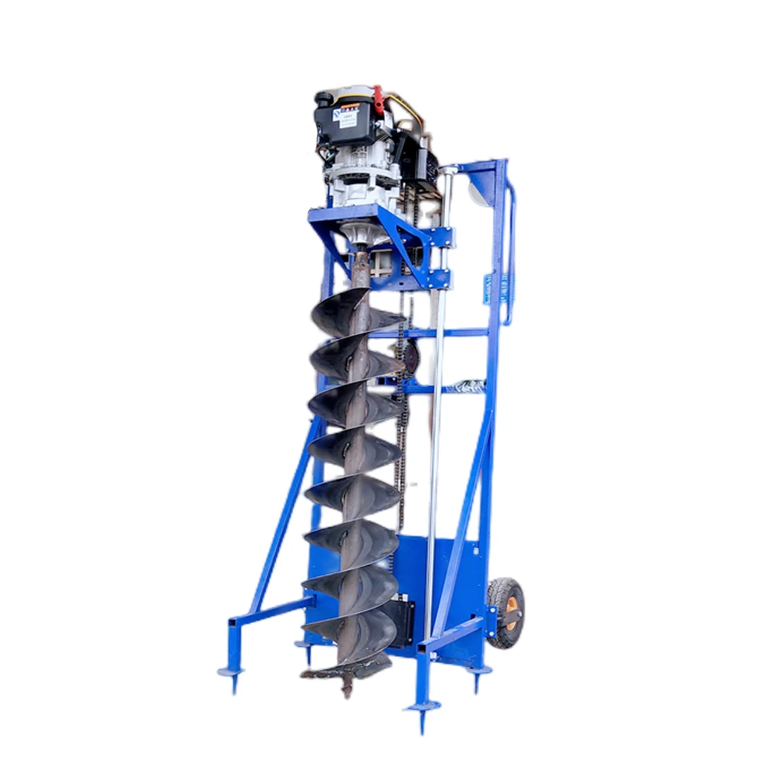 Drilling machine planting 12m communication pole drilling machine four stroke pole digging machine applicable to drilling holes